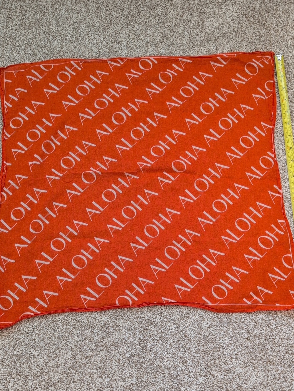 🌻 Madewell, Red/Orange 'ALOHA' Scarf